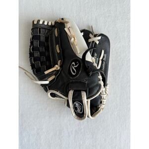 Rawlings Highlight 12.5 inch Baseball Softball Glove Black White HFP125BW RHT‎